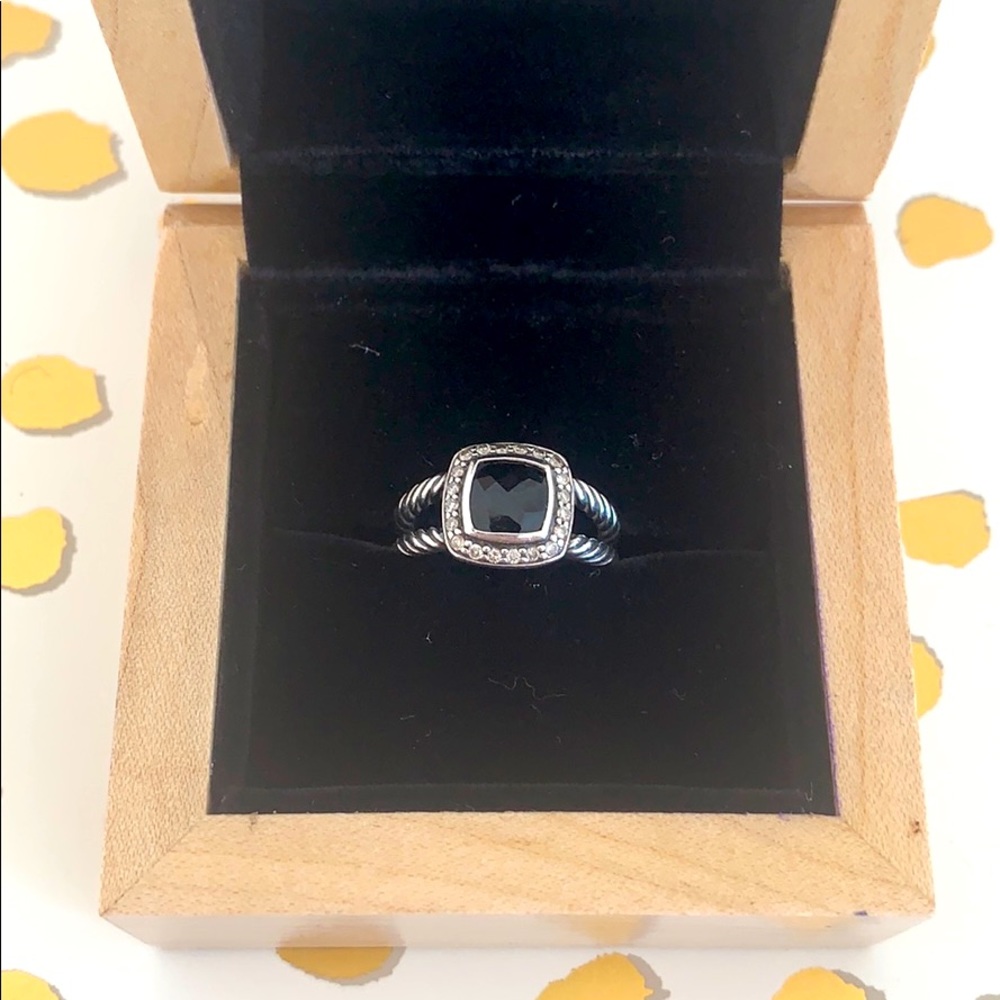 David Yurman Petite Albion Ring Black Onyx